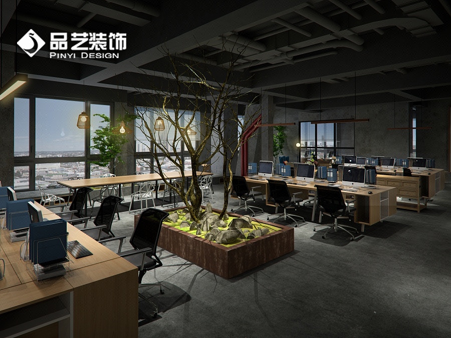 Loft复古工业风工作室设计 融合功能与美学的办公空间艺术